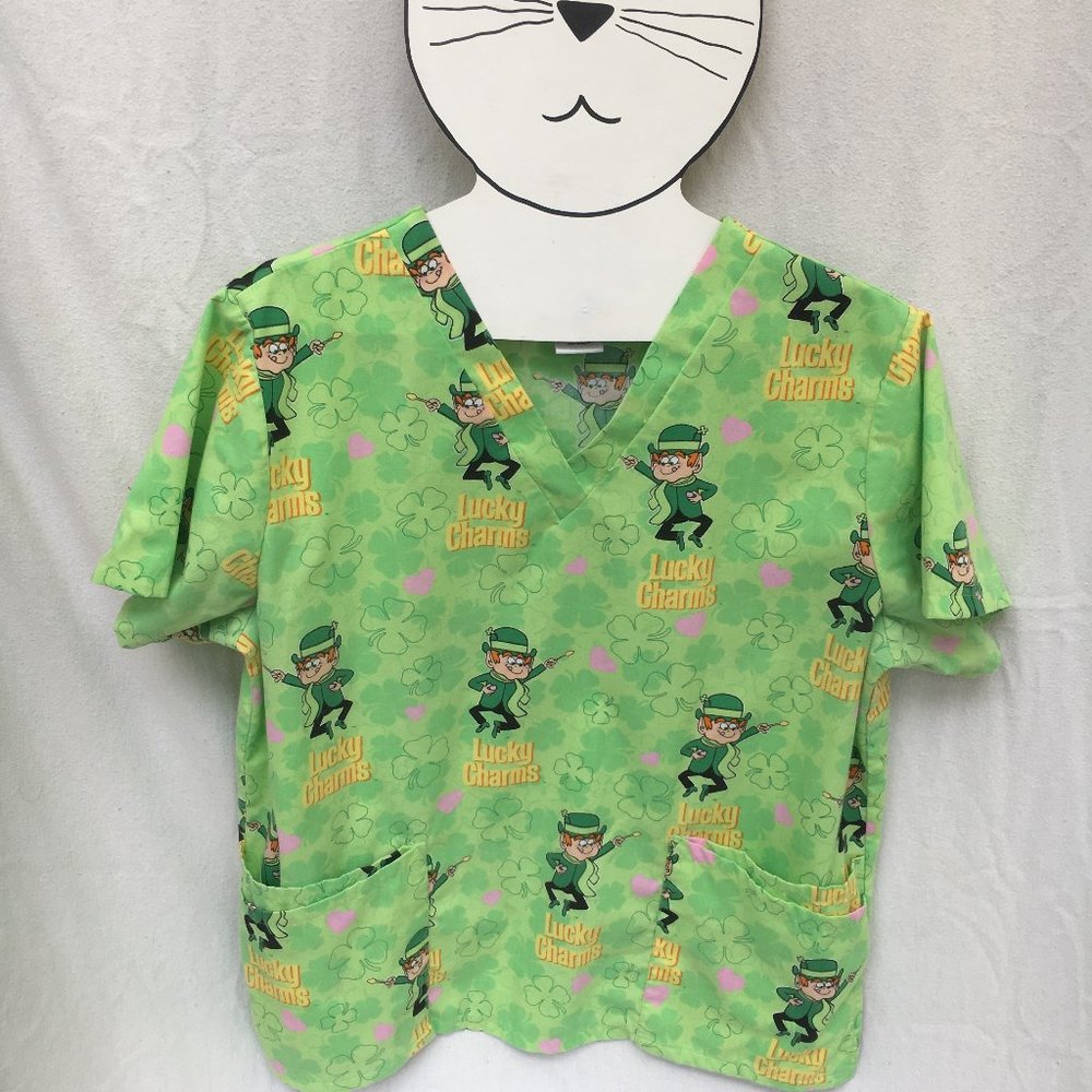 Lucky Charms Scrub Top.Large